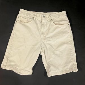 Vintage Levi’s White Jean Shorts, longer style